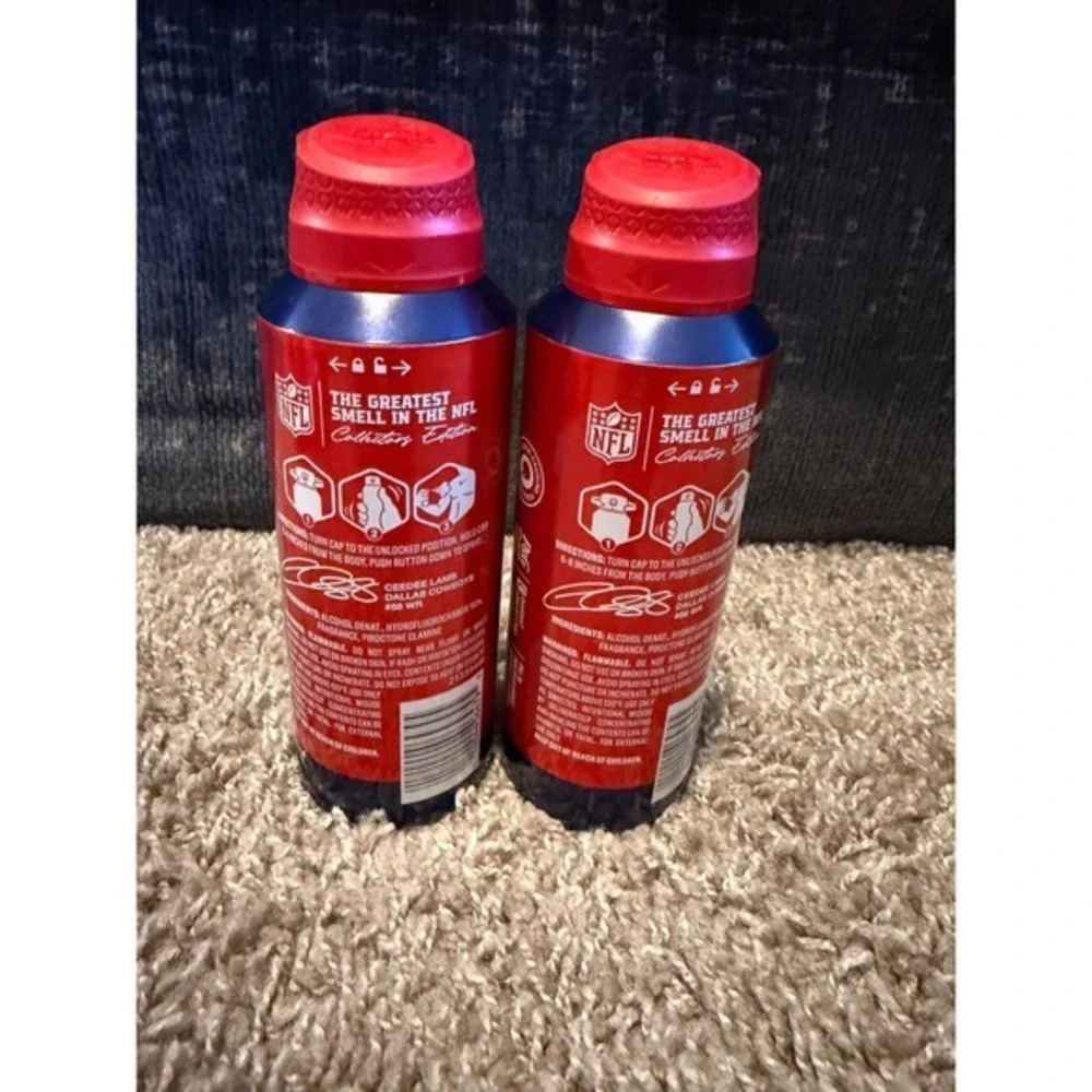 Old Spice Body Spray 5.1oz Red New 2pk CeeDee TD NFL Dallas Cowboys Teak Scent